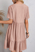 Load image into Gallery viewer, Full Size Ruched V-Neck Short Sleeve Dress
