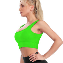 Load image into Gallery viewer, Ti Amo I love you- Exclusive Brand - Florescent Green - Short Comfortable Yoga Vest Top
