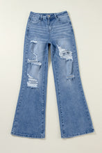 Load image into Gallery viewer, Ashleigh Blue Acid Wash Distressed Wide Leg High Waist Jeans
