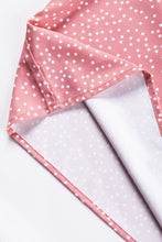 Load image into Gallery viewer, Pink Polka Dots Ruffle Flutter Sleeve Frilled Neck Blouse
