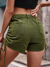 Load image into Gallery viewer, Drawstring Denim Shorts with Pockets
