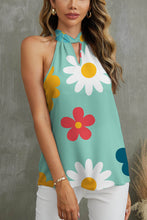 Load image into Gallery viewer, Flower Grecian Neck Tank
