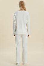 Load image into Gallery viewer, Double Take Full Size Cable-Knit Long Sleeve Top and Pants Set
