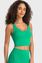 Load image into Gallery viewer, Deep V-Neck Crop Sports Bra
