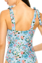 Load image into Gallery viewer, One Piece Bathing Suit Floral Print Shoulder Swimsuit

