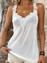 Load image into Gallery viewer, Full Size Lace Detail V-Neck Tank
