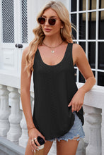 Load image into Gallery viewer, Eyelet Scoop Neck Wide Strap Tank
