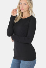 Load image into Gallery viewer, Zenana Ful Size Brushed Microfiber Long Sleeve Round Neck T-Shirt
