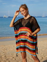 Load image into Gallery viewer, Cutout Striped Cover-Up with Tassel
