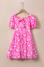 Load image into Gallery viewer, Rose Floral Print Square Neck Empire Waist Flowy Dress
