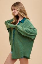 Load image into Gallery viewer, Annie Wear Waffle-Knit Mineral Washed Button Down Shirt
