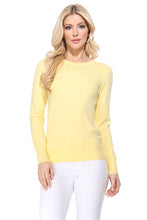 Load image into Gallery viewer, Crew Neck Long Sleeve Light Basic Casual Knit Top
