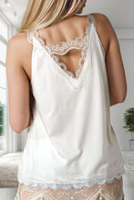 Load image into Gallery viewer, Lace Detail V-Neck Tank
