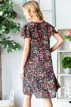 Load image into Gallery viewer, Heimish Full Size Printed Ruffled Short Sleeve Dress with Pockets
