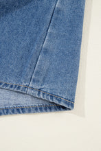 Load image into Gallery viewer, Dusk Blue Flap Pockets Slim Buttoned Denim Shirt
