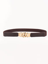 Load image into Gallery viewer, Zinc Alloy Buckle Elastic PU Belt
