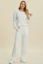 Load image into Gallery viewer, Double Take Full Size Cable-Knit Long Sleeve Top and Pants Set
