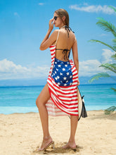 Load image into Gallery viewer, US Flag Spaghetti Strap Cover Up
