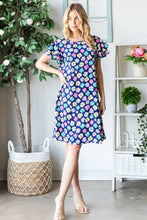 Load image into Gallery viewer, Heimish Full Size Floral Ruffled Short Sleeve Dress with Pockets
