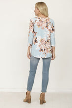 Load image into Gallery viewer, Plus Floral Bottom Knot Tunic
