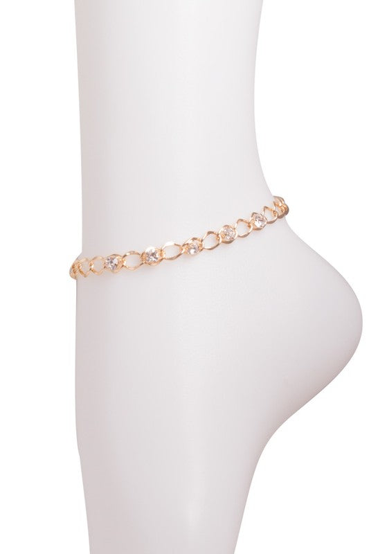 Rhinestone Anklet