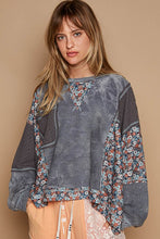Load image into Gallery viewer, POL Floral Patchwork Round Neck Knit Top
