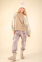 Load image into Gallery viewer, VERY J Printed Long Sleeve Round Neck Knit Top
