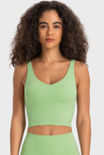 Load image into Gallery viewer, Deep V-Neck Crop Sports Bra
