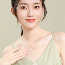 Load image into Gallery viewer, Womens Retro Magnetic Folding Heart Shaped Four Leaf Clover Pendant Necklace Love Clavicle Chain Choker - Jewelry
