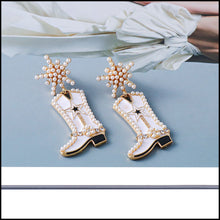 Load image into Gallery viewer, Boot Alloy Dangle Earrings
