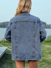 Load image into Gallery viewer, Studded Button Up Long Sleeve Denim Jacket
