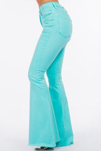 Load image into Gallery viewer, Bell Bottom Jean in Turquoise Inseam 32&quot;
