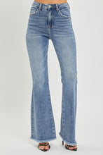 Load image into Gallery viewer, RISEN Full Size High Waist Raw Hem Flare Jeans
