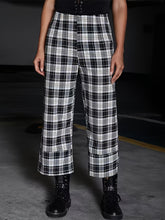 Load image into Gallery viewer, Full Size Plaid High Waist Pants
