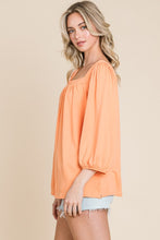 Load image into Gallery viewer, Culture Code Square Neck Puff Sleeve Top
