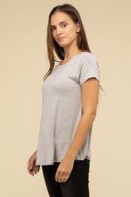 Load image into Gallery viewer, Flowy Round Hem Rayon Short Sleeve Top
