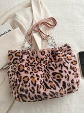 Load image into Gallery viewer, Faux Fur Leopard Shoulder Bag
