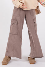 Load image into Gallery viewer, SAGE + FIG Knit Terry Mineral Wash Wide Leg Pants
