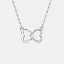 Load image into Gallery viewer, Moissanite 925 Sterling Silver Heart Bow Necklace
