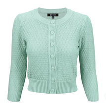 Load image into Gallery viewer, Cute Pattern Cropped Cardigan Sweater  3/4 Sleeve
