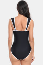 Load image into Gallery viewer, Contrast Trim Wide Strap One-Piece Swimwear
