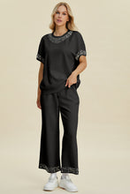 Load image into Gallery viewer, Double Take Full Size Pearl Detail Round Neck Top and Pants Set
