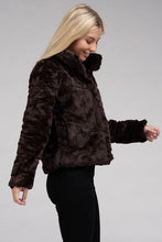 Load image into Gallery viewer, Fluffy Zip-Up Sweater Jacket
