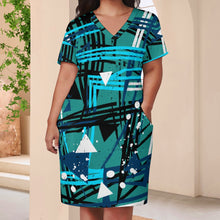 Load image into Gallery viewer, Ti Amo I love you - Exclusive Brand - Knee Length - Loose Pocket Dress - Size S-5XL
