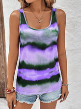 Load image into Gallery viewer, Tie-Dye Scoop Neck Wide Strap Tank
