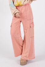 Load image into Gallery viewer, SAGE + FIG Knit Terry Mineral Wash Wide Leg Pants
