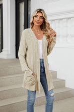 Load image into Gallery viewer, Pocketed Open Front Long Sleeve Cardigan
