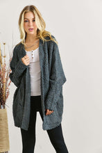 Load image into Gallery viewer, ADORA Popcorn Knit Open Front Long Sleeve Cardigan
