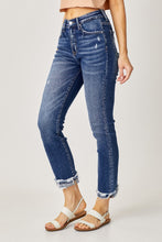 Load image into Gallery viewer, Risen Full Size High-Rise Frayed Cuffed Straight Jeans
