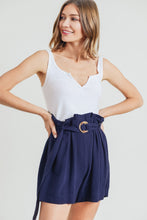 Load image into Gallery viewer, Cotton Bleu by Nu Label Buckle Belt Cotton Linen Shorts
